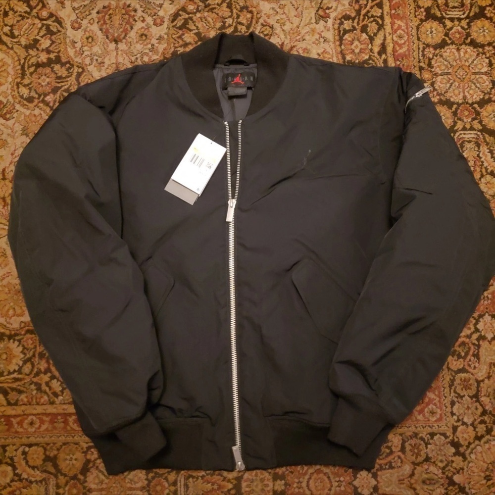 New Men's Nike Air Jordan Coat Size Small S Black Jacket NWT $250 MSRP